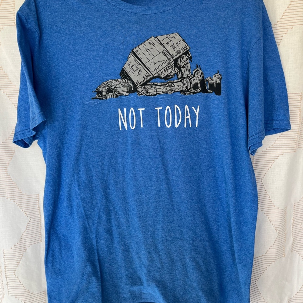MAD Engine Blue Short Sleeve Tee with Graphic Design